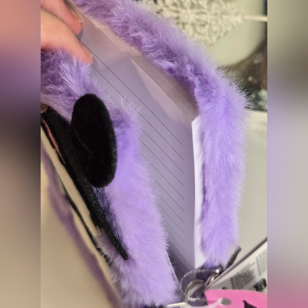 Kuromi Purple Fluffy Notebook - Picture 3 of 4